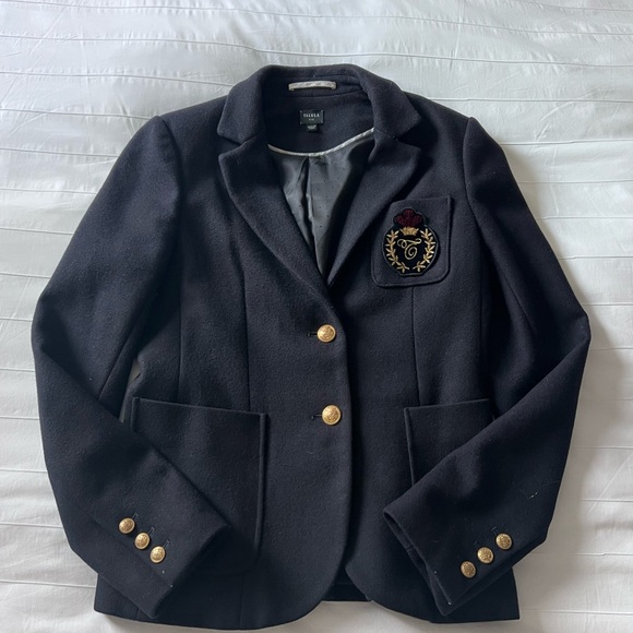 Talula navy blazer, slim fit, gold buttons. Size 6 - Picture 1 of 3